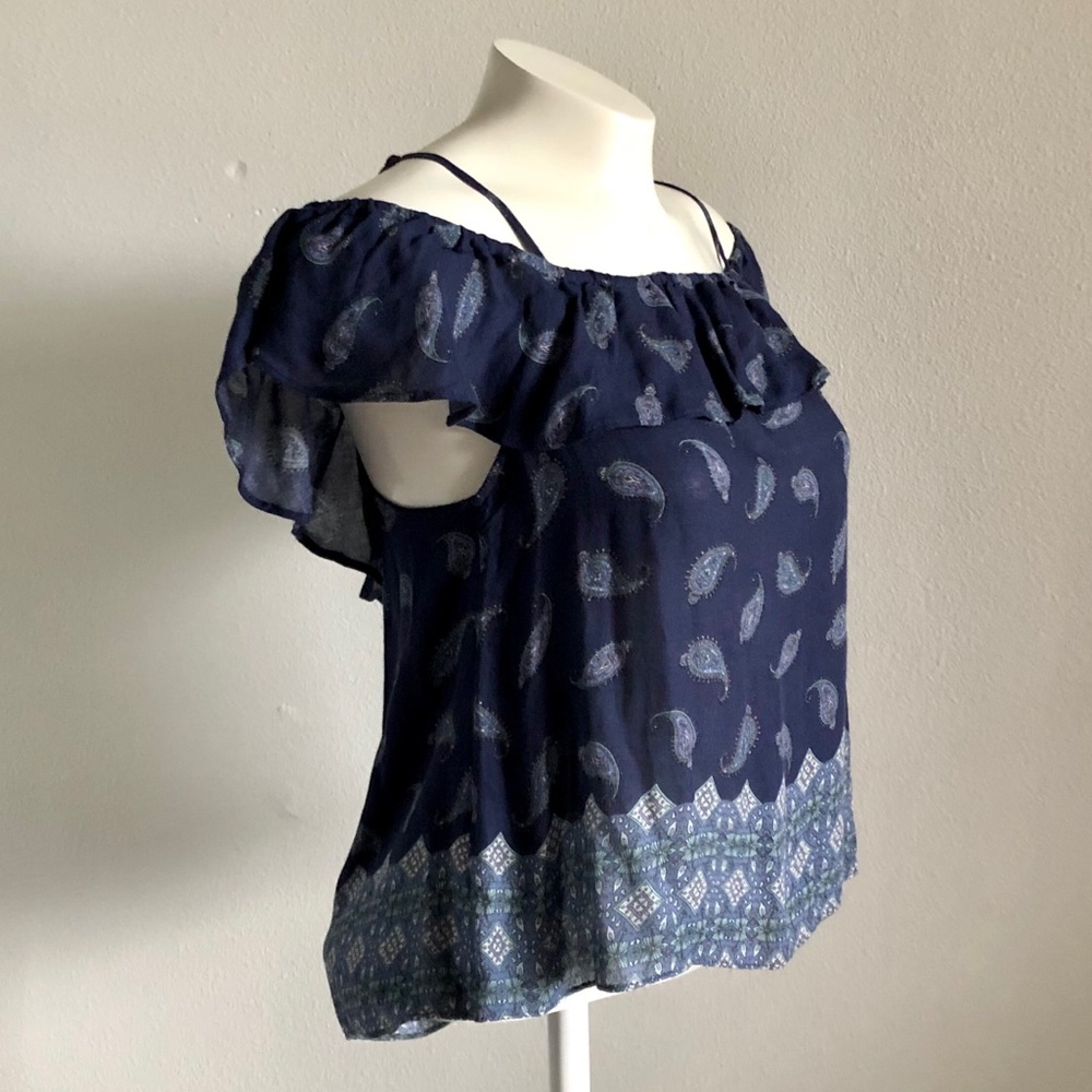 NWT American Eagle Navy Off-Shoulder Tank Top - Picture 5 of 13